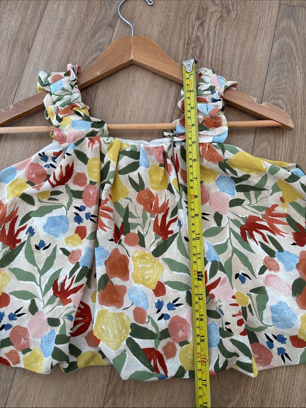 Beautiful Floral Ruffle Strap Top - Picture 10 of 11